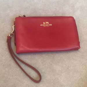Red Coach Wristlet